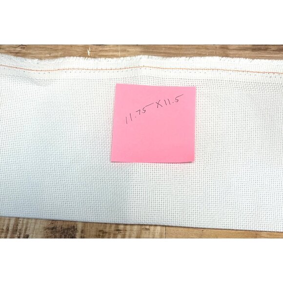 White Aida Cross Stitch Fabric 11.75" X 11.5"  14 Count - Picture 1 of 2